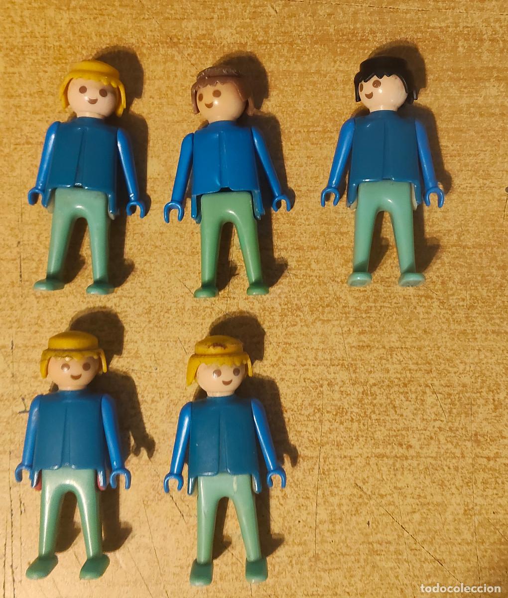 Playmobil: PLAYMOBIL TORSO AZUL PIERNA CELESTE MANO FIJA - 1&ordf; &Eacute;POCA - SOLDADO NORDISTA A&Ntilde;O 70 - 5 unid FAMOBIL