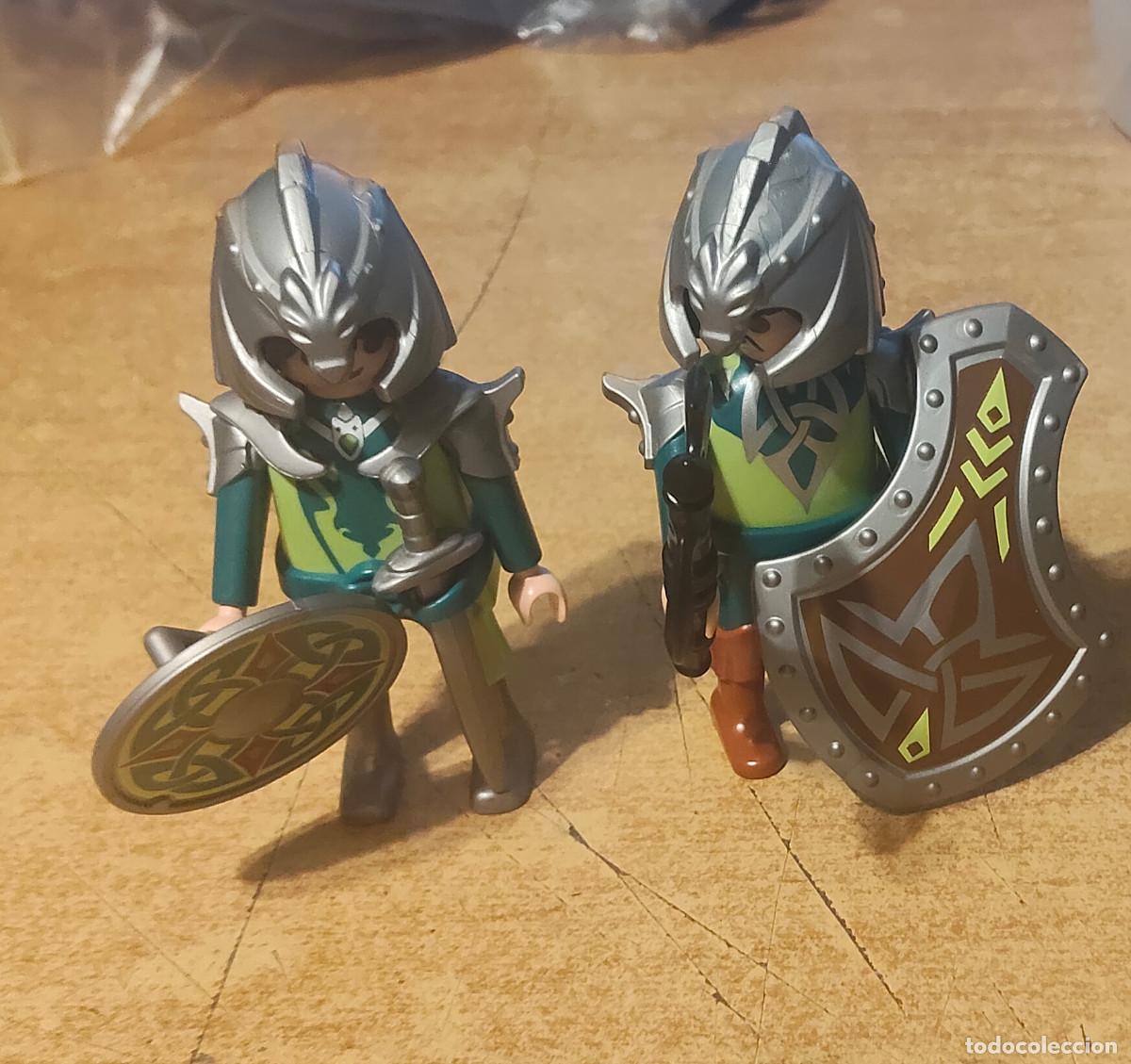 Playmobil: Playmobil MEDIEVAL guerrero Green Dragon Knight 2 - celta - vikingo - 2 unidades