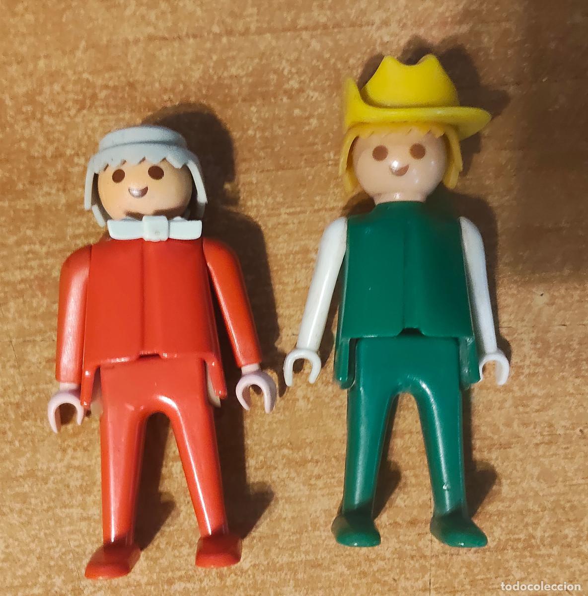 Playmobil: FIGURA DE PLAYMOBIL, GEOBRA 1974. HOMBRE, CON SOMBRERO, OESTE + hombre con pajarita