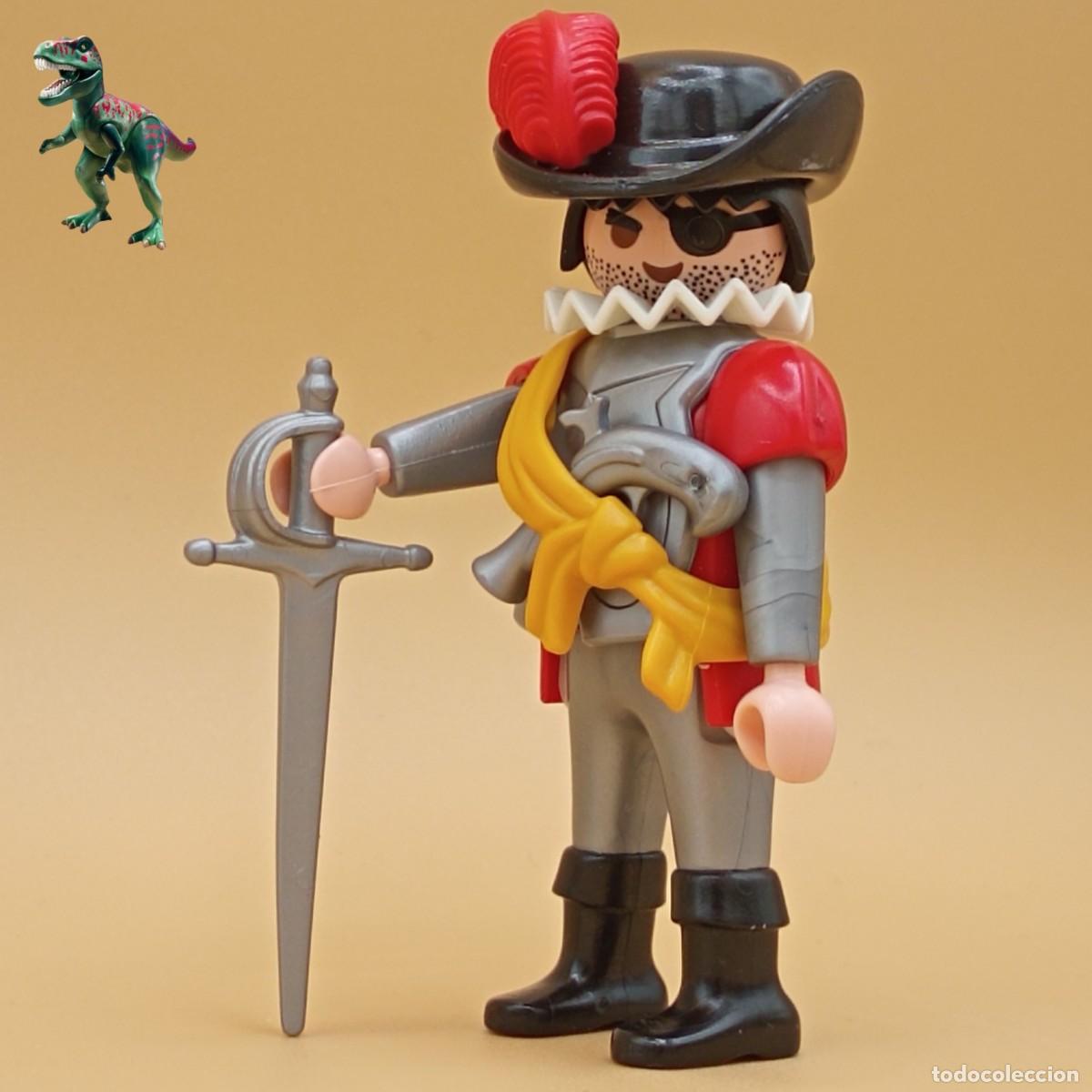 Playmobil: Playmobil figura conquistador tercio espa&ntilde;ol mosquetero espadachin capitan caballero medieval