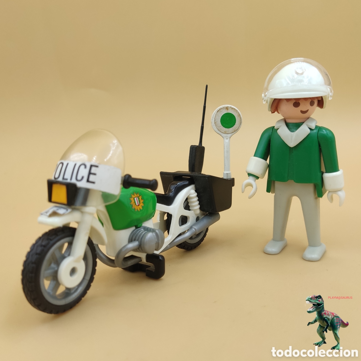Playmobil: Playmobil agente de policia motorizado 3564 3623 5891 antigua figura motorista moto patrulla