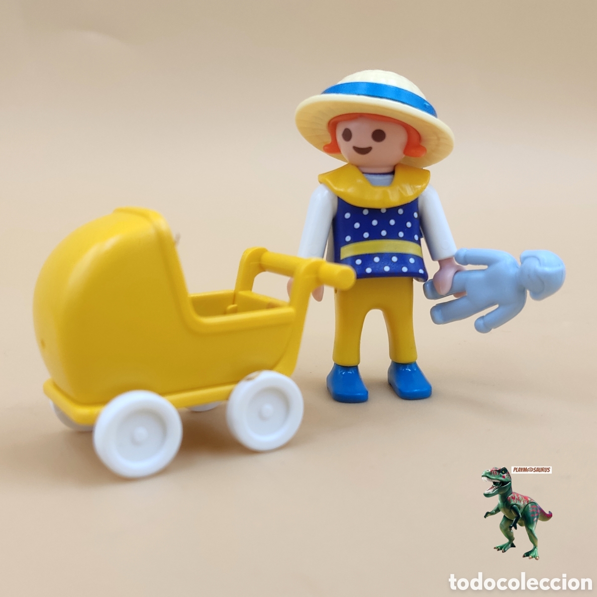 Playmobil: Playmobil figura ni&ntilde;a victoriana con mu&ntilde;eca chica juguete peluche familia mansion 4584 3971