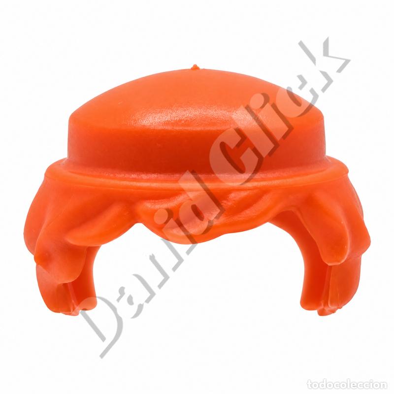 Playmobil: Playmobil Peluca Hombre Pelirroja Larga Ondulada Compatible con Sombreros Repuesto Custom