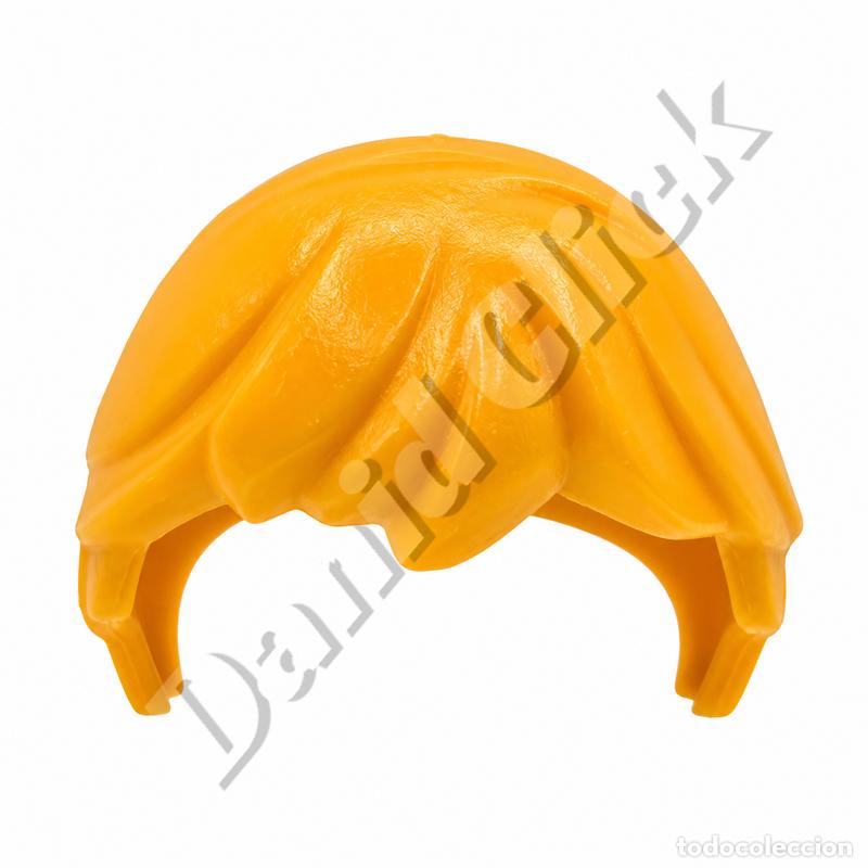 Playmobil: Playmobil Peluca Rubia Larga Peinado Frontal Pelo Figura Repuesto Custom