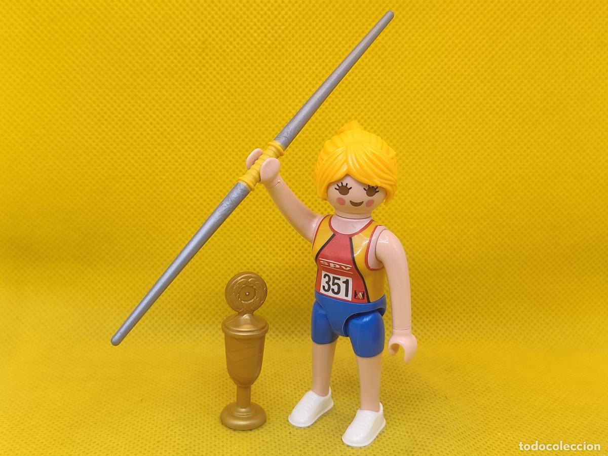 Playmobil: Playmobil Lanzadora de jabalina con trofeo, deportista