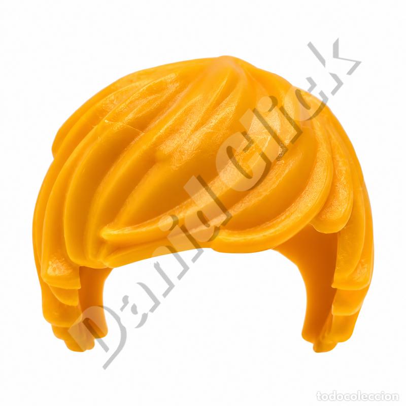 Playmobil: Playmobil Peluca Hombre Rubia Larga con Flequillo Figura Masculina Repuesto Custom