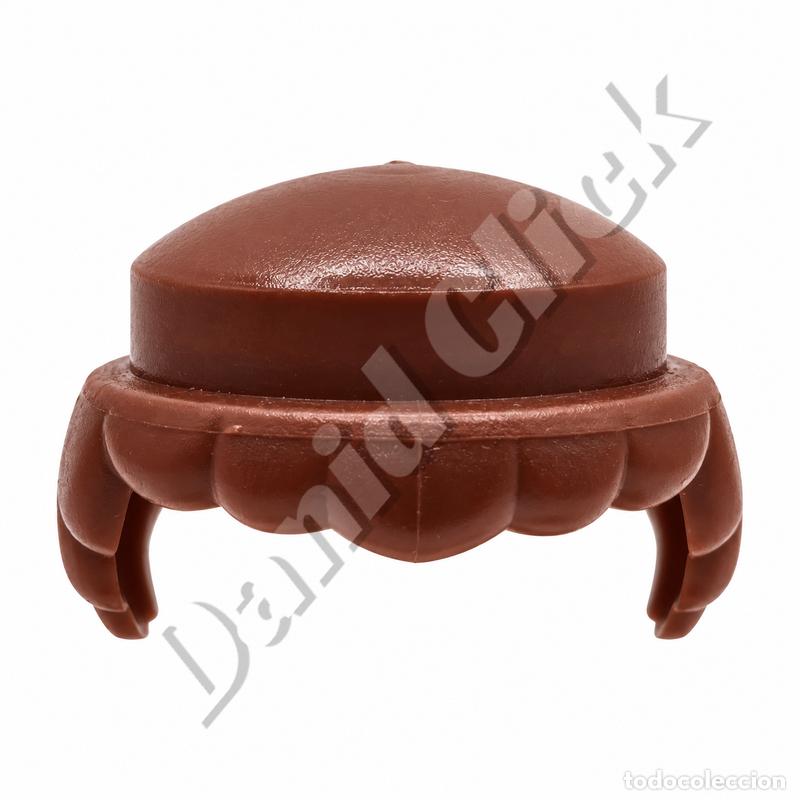 Playmobil: Playmobil Peluca Hombre Marr&oacute;n Casta&ntilde;a Corta Compatible con Sombreros Repuesto Custom
