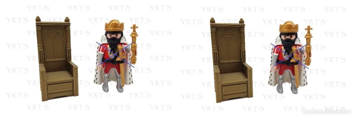Playmobil: Lote 2 Tronos Reales 3D Escala Playmobil para Mario