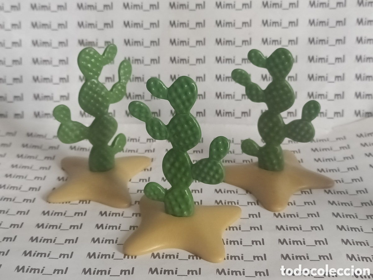 Playmobil: Playmobil 3 cactus con suelos vegetaci&oacute;n western oeste