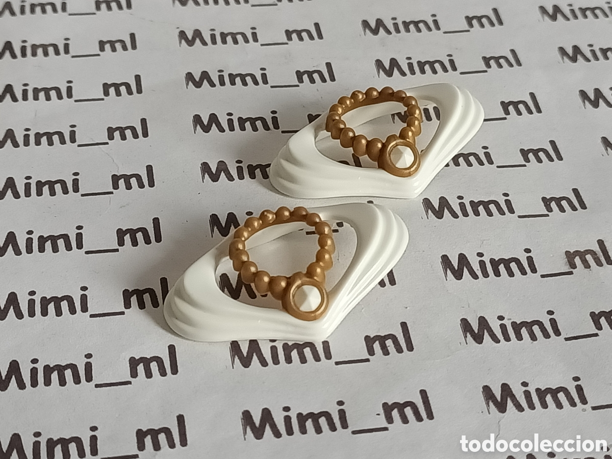 Playmobil: Playmobil 2 pa&ntilde;uelos blancos con collar perlas mujer victoriana serie rosa medieval