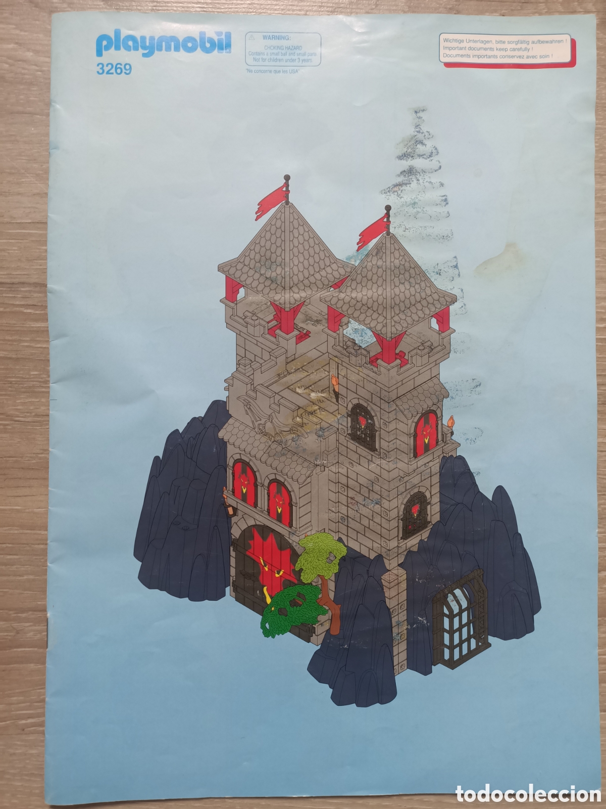 Playmobil: Playmobil 3269 manual instrucciones castillo medieval drag&oacute;n rojo