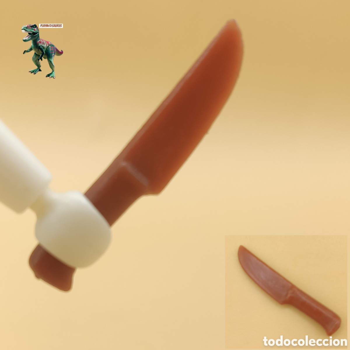 Playmobil: Playmobil cuchillo grande marron machete indios primer modelo 3251 3256 3353 3406 3483 3569 3580