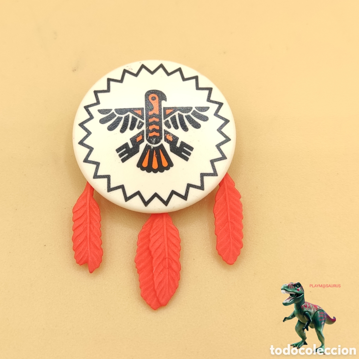 Playmobil: Playmobil aguila plumas escudo indio nativo americano western guerrero 3028 3250 3870 4072 7841 7172