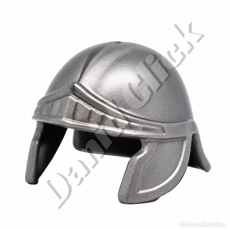 Playmobil: Playmobil Casco Romano Gris Plateado Legionario Centuri&oacute;n Repuesto Custom