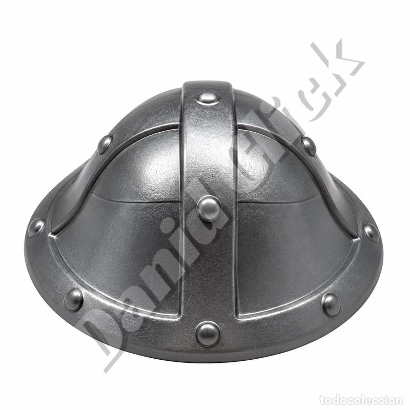 Playmobil: Playmobil Casco Medieval Gris Plata Redondeado Caballero Guerrero Repuesto
