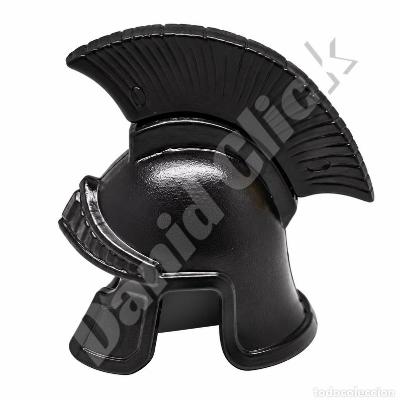 Playmobil: Playmobil Casco Romano Negro con Cresta Negra Legionario Romano Repuesto Custom