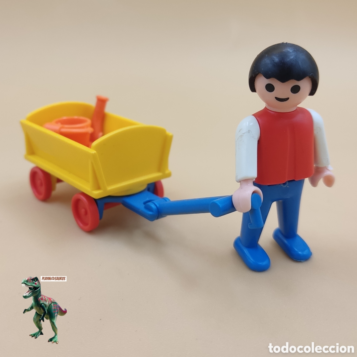 Playmobil: Playmobil 3356 ni&ntilde;o con vagon carrito juego infantil vagon juego de playa parque