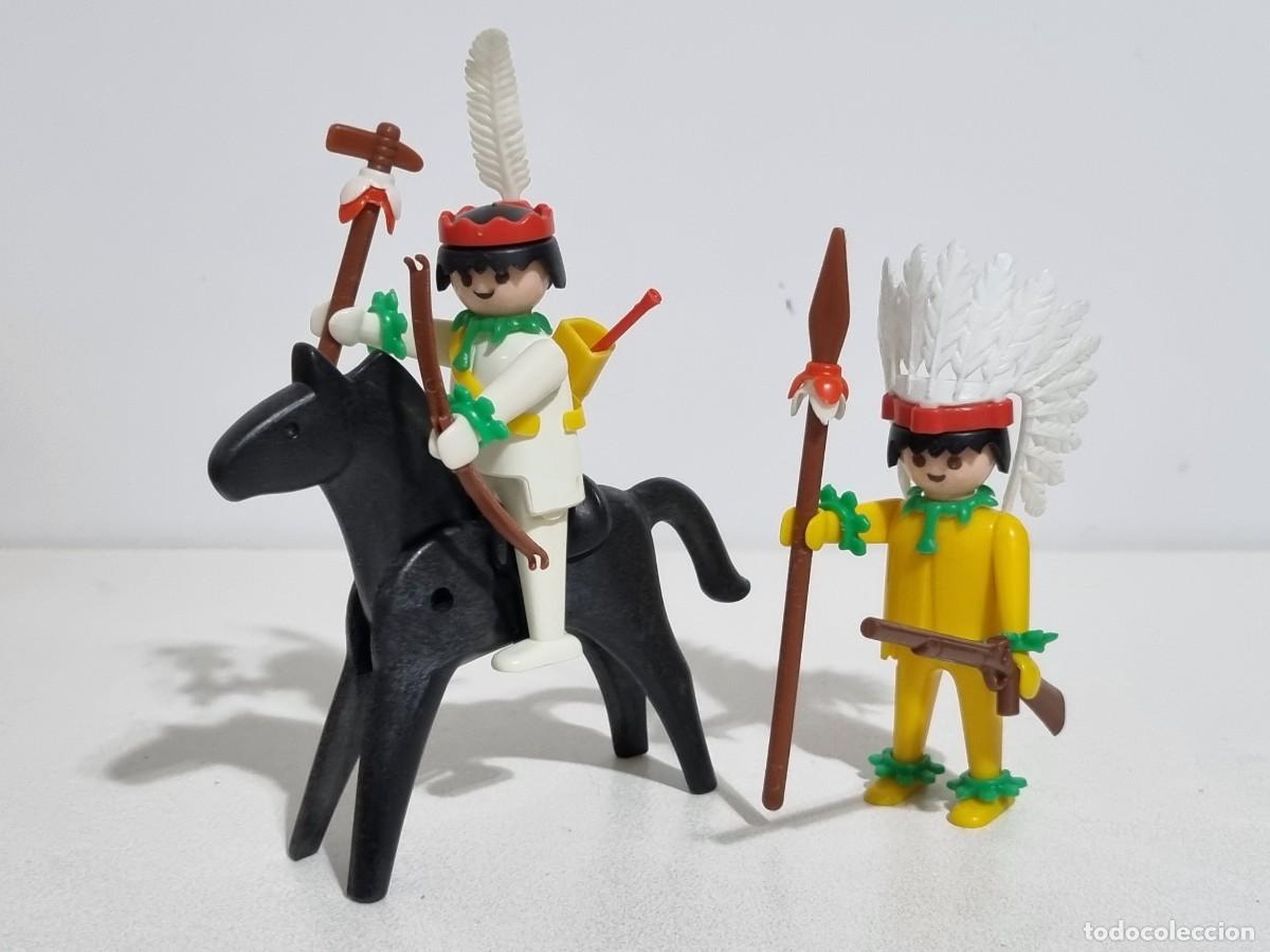 Playmobil: Playmobil 3580 Guerrero Jefe Indio Apache Poblado Caballo Cazador Oeste Western