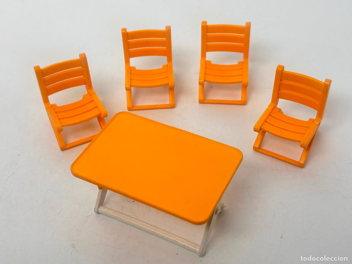 Playmobil: Playmobil lote silla plegable y mesa amarilla
