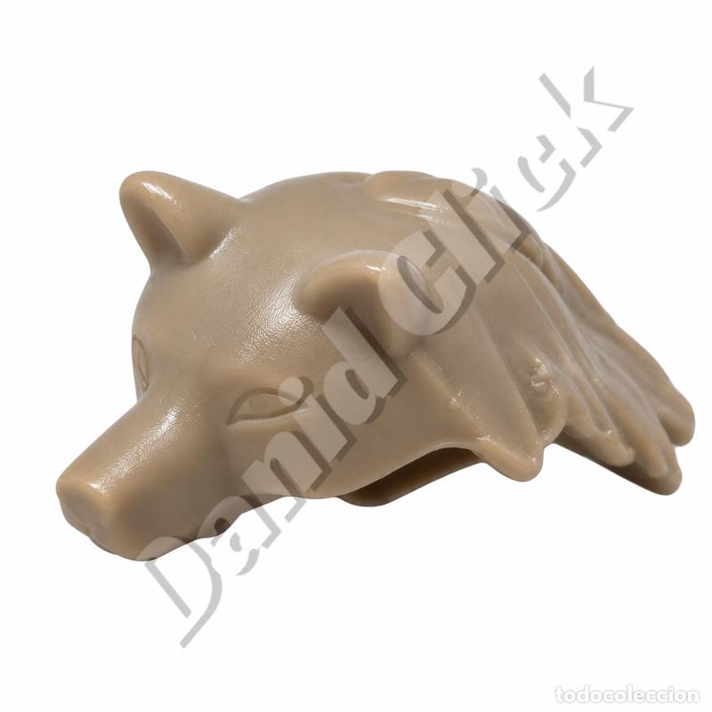 Playmobil: Playmobil Gorro Cabeza de Lobo Beige Guerrero Medieval Repuesto Custom