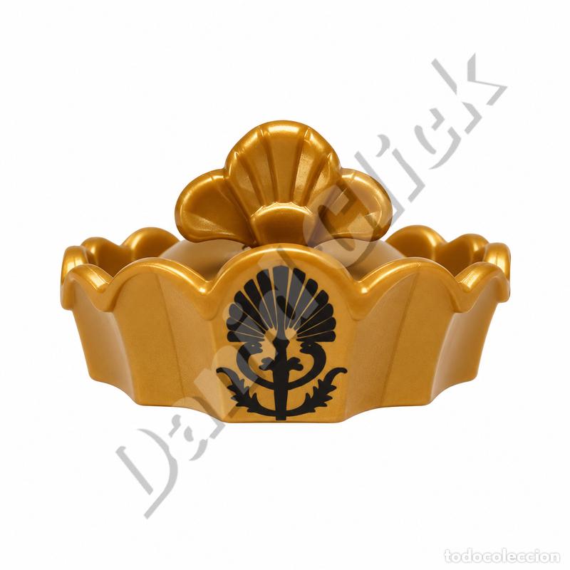 Playmobil: Playmobil Corona de Rey Dorada con Emblema Negro Medieval Repuesto