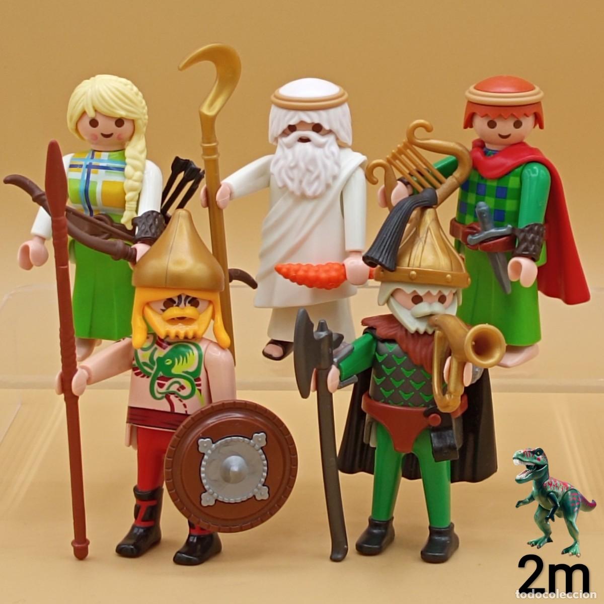 Playmobil: Playmoil lote batallon celtas galos guerreros aldea aldeanos druida medieval