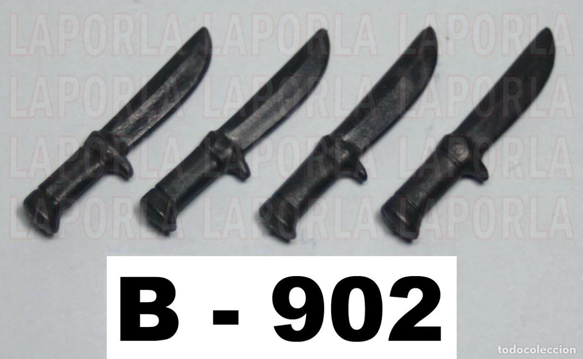 Playmobil: PLAYMOBIL 4 PU&Ntilde;ALES CUCHILLOS DAGAS - OESTE MEDIEVAL INDIOS PIRATAS (B-902)