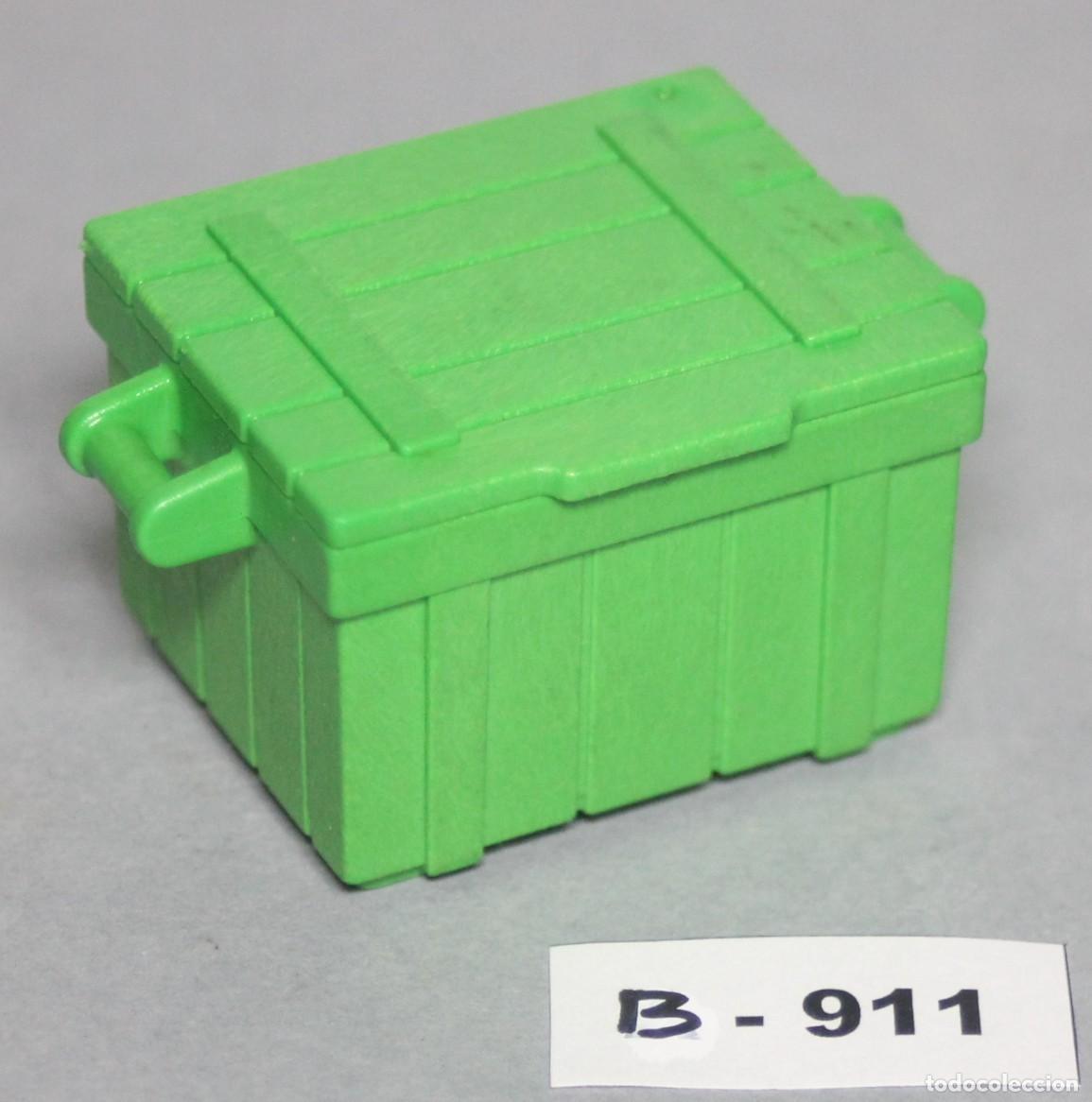 Playmobil: PLAYMOBIL CAJA MADERA VERDE CON TAPADERA 3974 5727 5976 5987 (B-911)