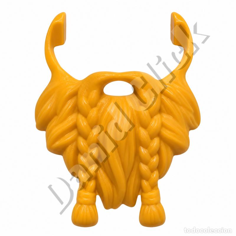 Playmobil: Playmobil Barba Rubia Trenzada Vikingo Guerrero Medieval Figura Repuesto