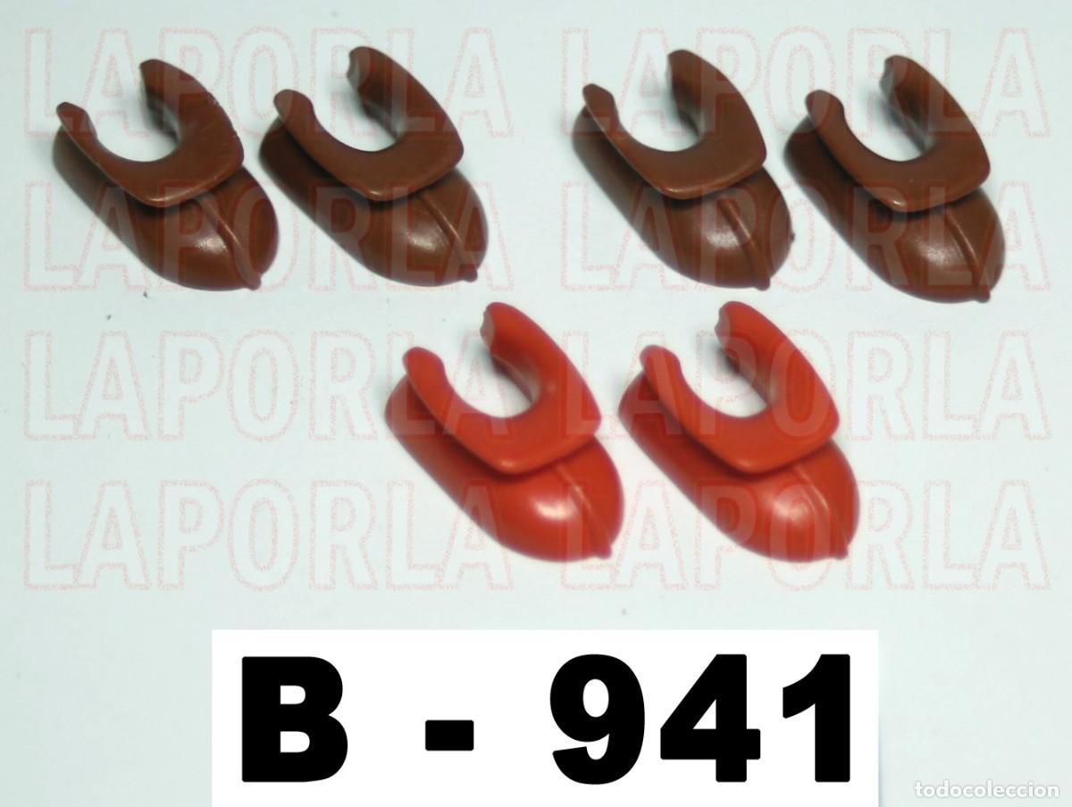 Playmobil: PLAYMOBIL 6 POLAINAS INDIOS (3 PARES) - TRIBU OESTE MOCASINES (B-941)
