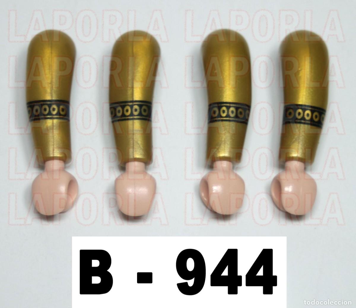 Playmobil: PLAYMOBIL 4 BRAZOS DORADOS CON ADORNO 2 IZQ. + 2 DCHO. EGIPTO MEDIEVAL (B-944)