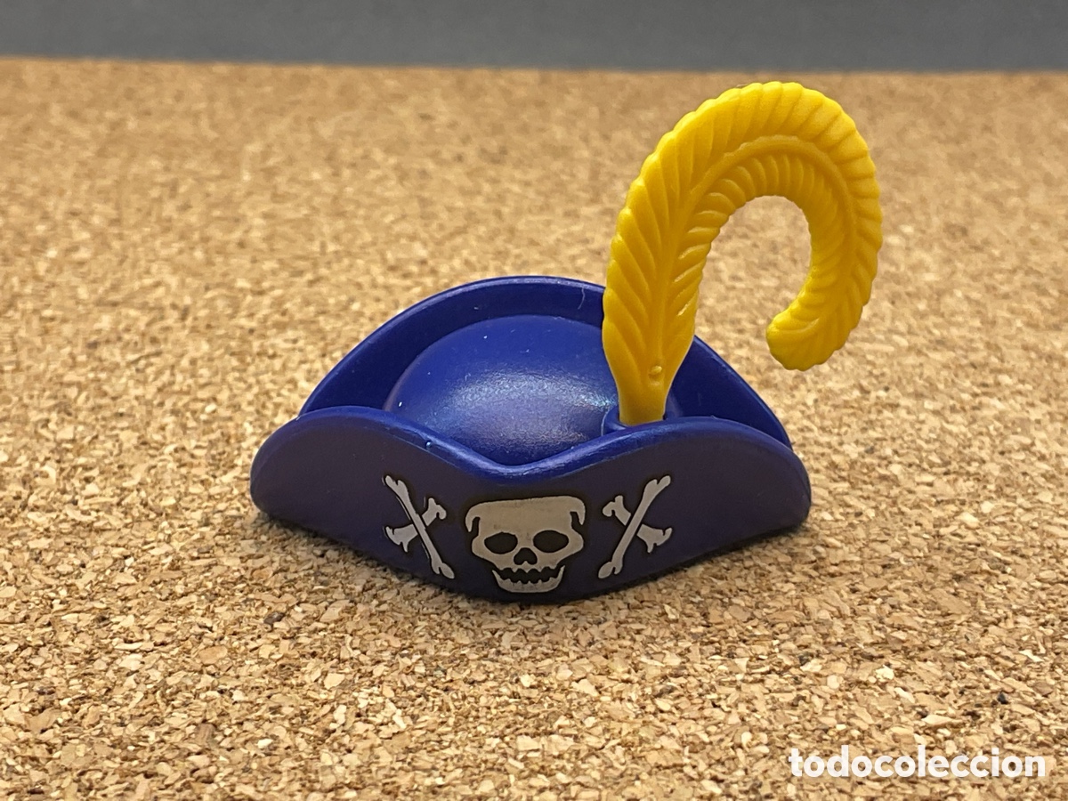 Playmobil: ACCESORIO PLAYMOBIL. SOMBRERO TRICORNIO AZUL PIRATA CON PLUMA