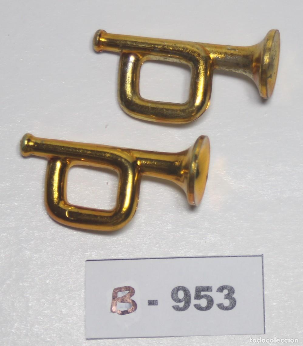 Playmobil: PLAYMOBIL 2 TROMPETAS DORADAS CORNETAS NORDISTAS SOLDADOS (B-953)