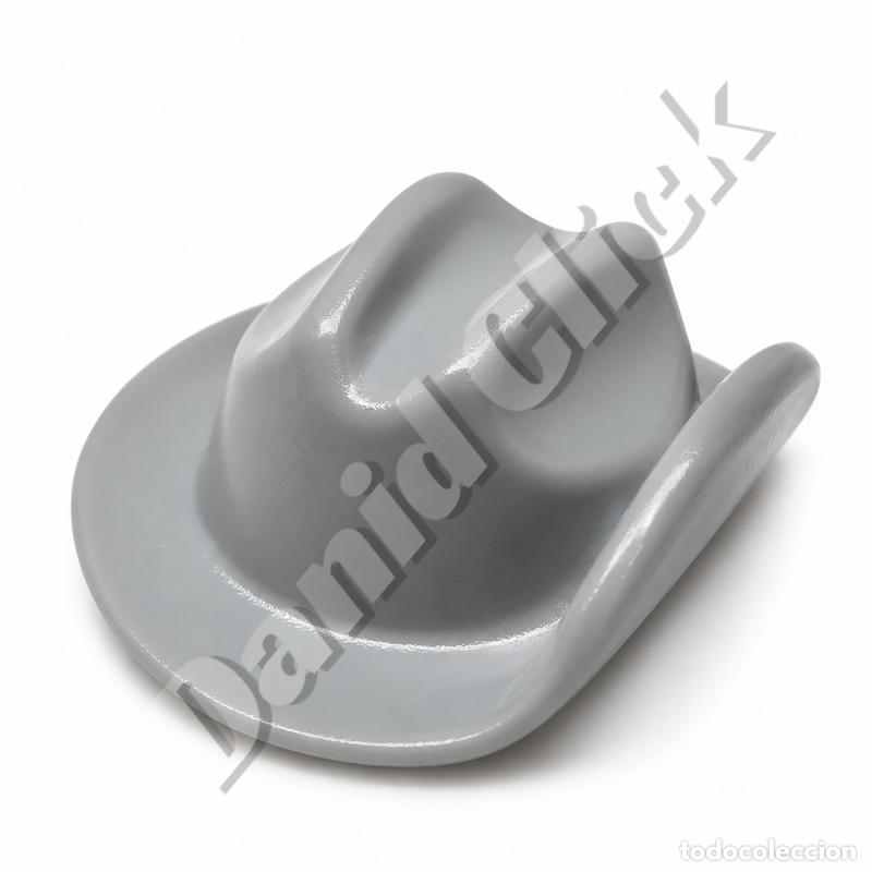 Playmobil: Playmobil Sombrero Vaquero Ala Doblada Gris Sudista Confederado Oficial Oeste Western