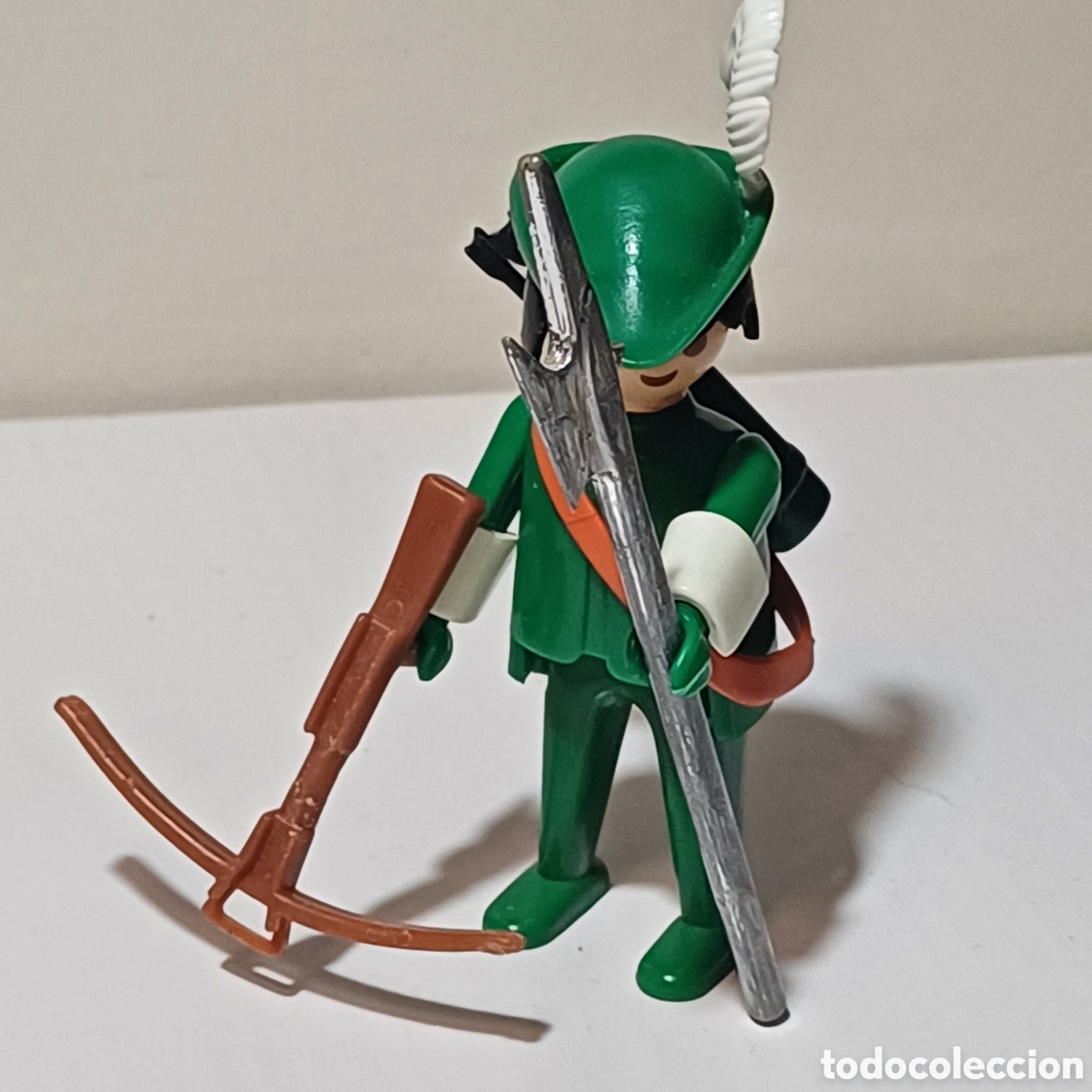 Playmobil: Figura Playmobil medieval ballestero arquero Robin hood verde