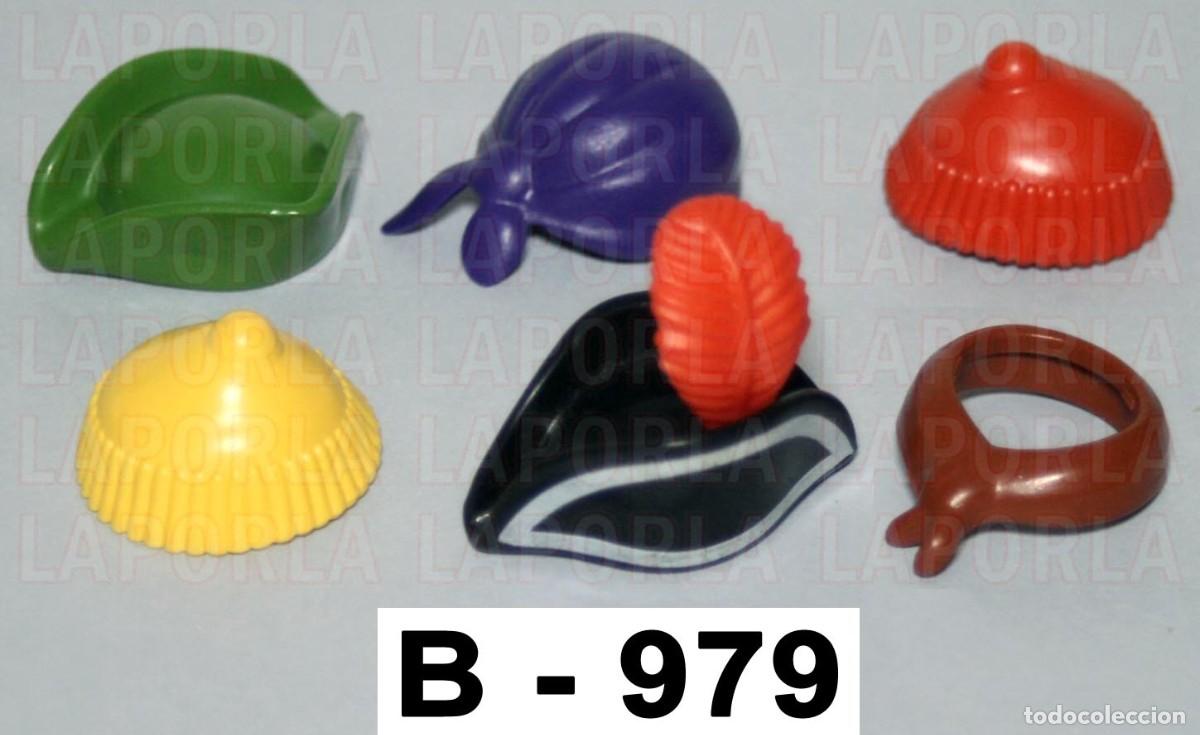 Playmobil: PLAYMOBIL 6 SOMBREROS Y GORROS PIRATAS - BARCO GALE&Oacute;N CAPIT&Aacute;N TESORO CORSARIO ISLA BUCANERO (B-979)