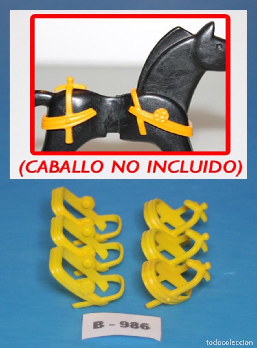 Playmobil: PLAYMOBIL 3 PARES ARNES AMARILLO CABALLO MEDIEVAL - 3030 3123 3667 3887 CABALLERO TORNEO (B-986)
