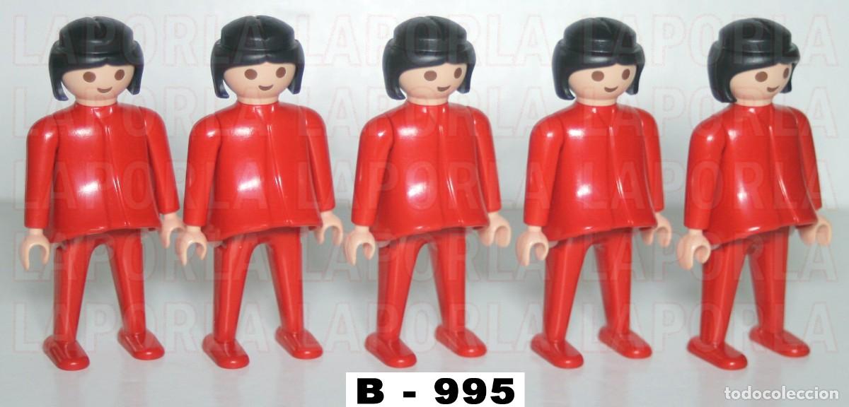 Playmobil: PLAYMOBIL 5 FIGURAS CLACKS ROJAS -COMPLETAMENTE NUEVAS, SIN USO- (B-995)