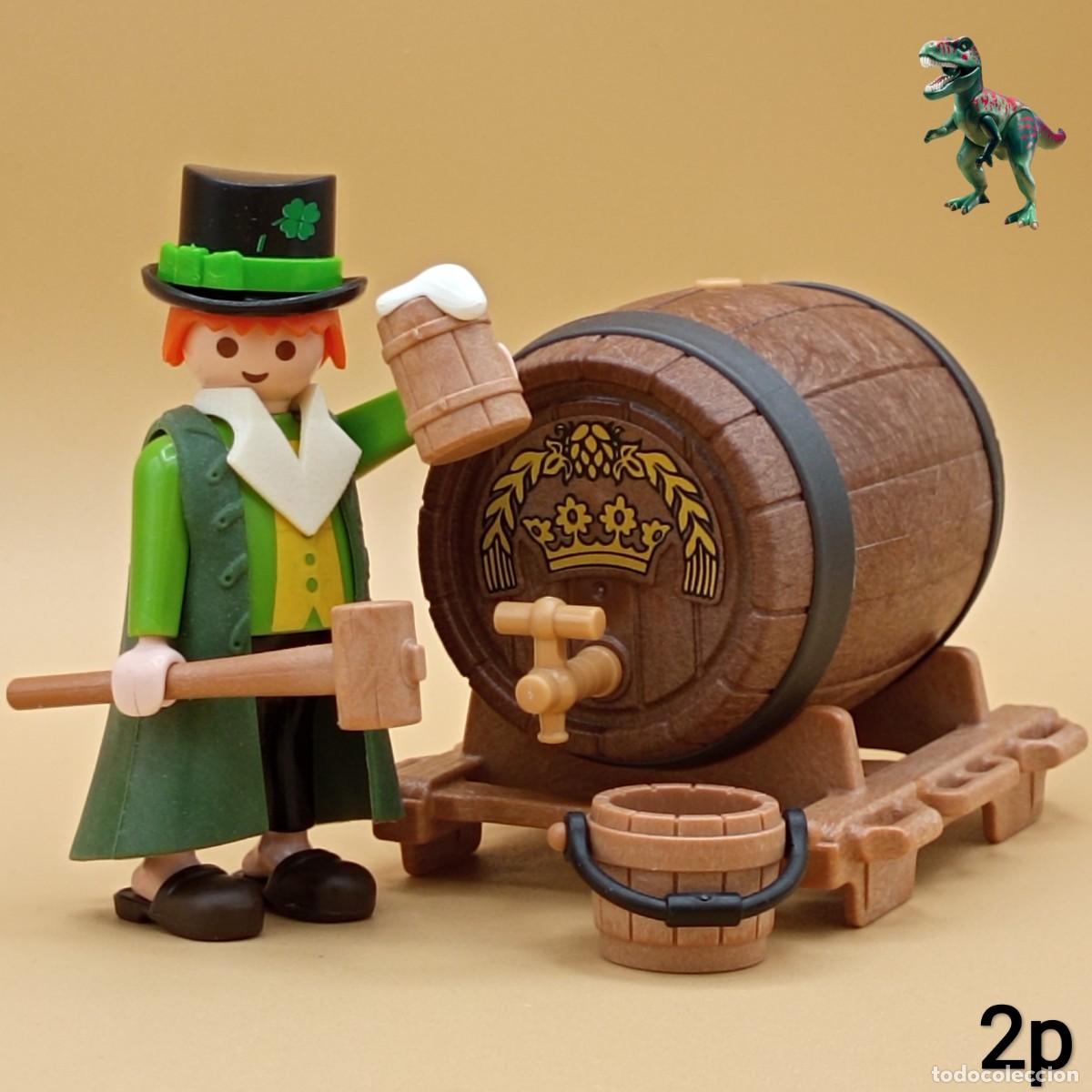 Playmobil: Playmobil figura barril de cerveza dia de San Patricio irlanda tonelero tabernero bar alcalde