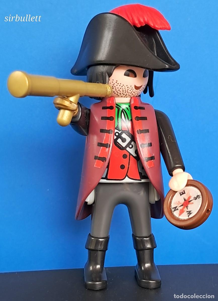 Playmobil: Figura Marinero Navegante Pirata Playmobil. Br&uacute;jula Catalejo