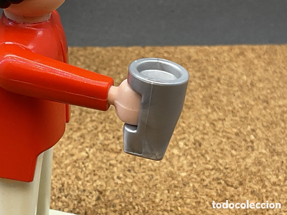 Playmobil: ACCESORIO PLAYMOBIL. TAZA O VASO COLOR GRIS.