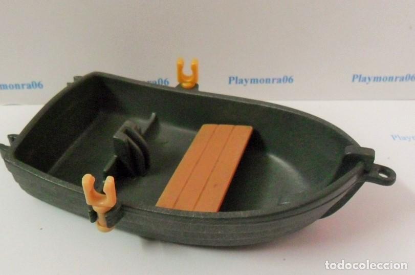 Playmobil: PLAYMOBIL P101 * BARCA GRIS CON ASIENTO Y ENGANCHES REMO PIRATA OESTE PESSCA