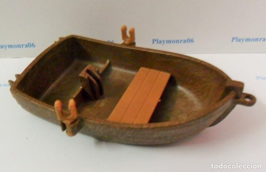 Playmobil: PLAYMOBIL P101 * BARCA MARRON CLARO CON ASIENTO Y ENGANCHES REMO PIRATA OESTE PESSCA