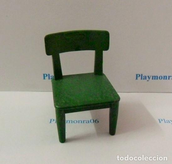 Playmobil: PLAYMOBIL P101 * MUEBLE SILLA RUSTICA VERDE COMEDOR OESTE EPOCA VICTORIANA