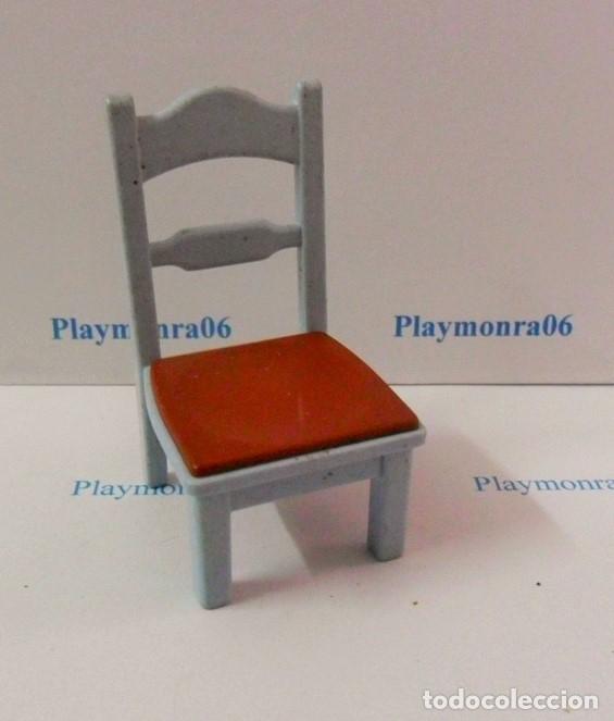 Playmobil: PLAYMOBIL P101 * MUEBLE SILLA AZUL CON ASIENTO MARRON ROJIZO CASA CAMPO GRANJA