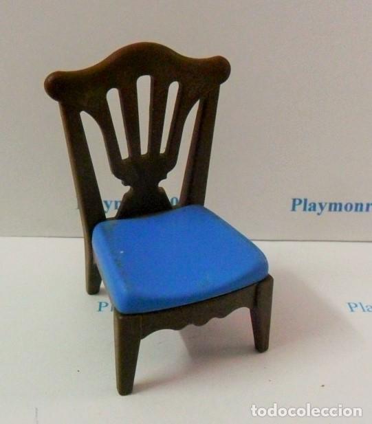 Playmobil: PLAYMOBIL P101 * MUEBLE SILLA CON COJIN AZUL EPOCA VICTORIANA