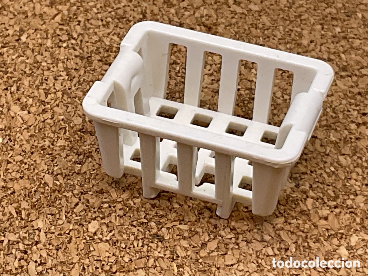 Playmobil: ACCESORIO PLAYMOBIL. CESTA BLANCA ACCESORIO BICICLETA, COMIDA, TIENDA, ALMACENAJE, ETC