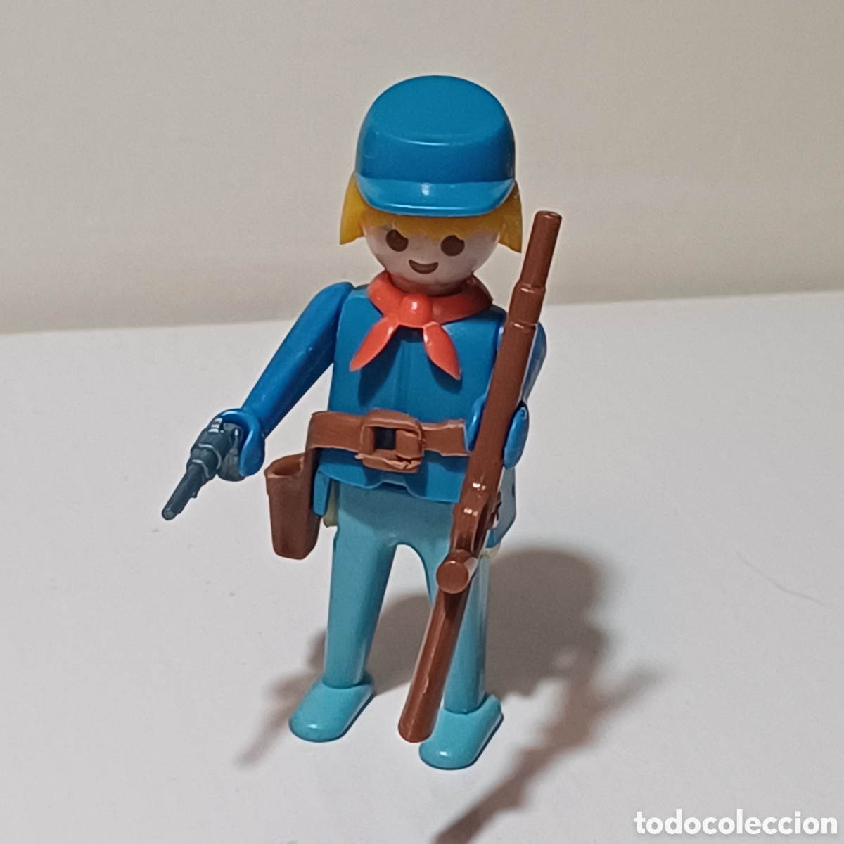 Playmobil: Figura Playmobil soldado nordista sudista primera epoca con pistola y escopeta