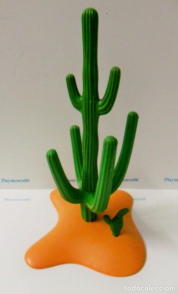 Playmobil: PLAYMOBIL P109 * VEGETACION CAPTUS GRANDE SOBRE TERRENO COLOR ARENA AMARILA OESTE INDIOS DESIERTO