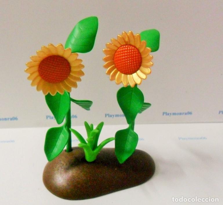 Playmobil: PLAYMOBIL P109 * VEGETACION GIRASOLES DORADOS SOBRE TERRENO MARRON GRANJA